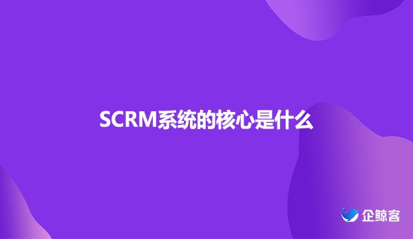SCRM系统的核心是什么