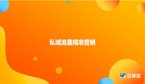 私域流量精准营销