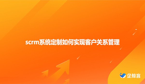 scrm系统定制如何实现客户关系管理