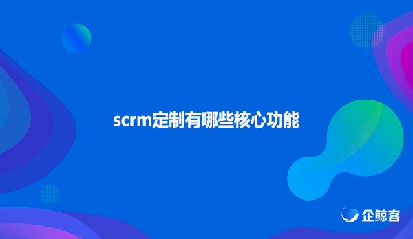 scrm定制有哪些核心功能