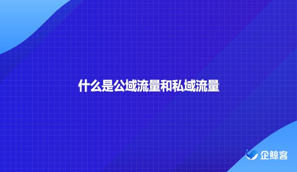 什么是公域流量和私域流量